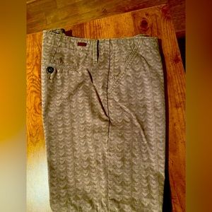 Lightly patterned dress/casual pants. Wear full length or rolled up.